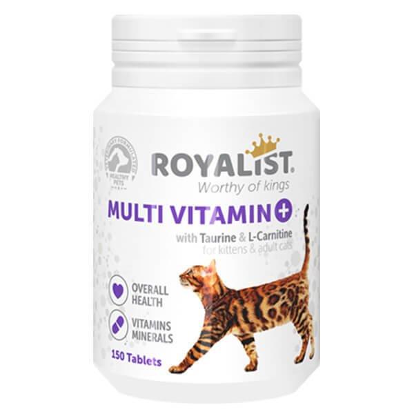 Royalist Multivitamin Kediler İçin Mineral Katkılı Genel Sağlık Destekleyici Tablet 150 Adet