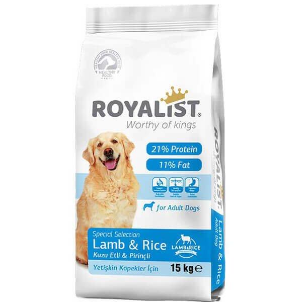 Royalist Premium Kuzu Etli ve Pirinçli Yetişkin Köpek Maması 15 Kg